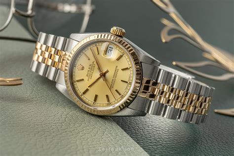 rolex datejust gold stahl